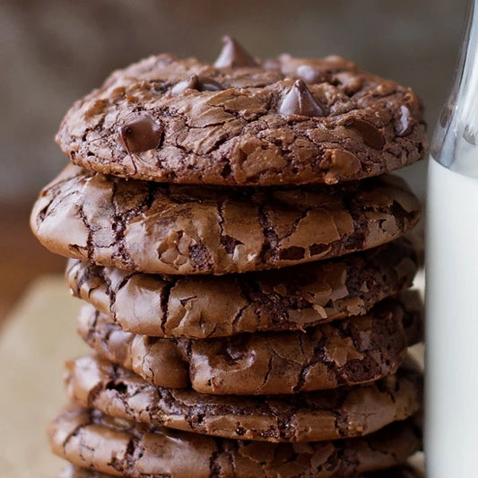 Baked Triple Chocolate Brownie Vegan Cookies